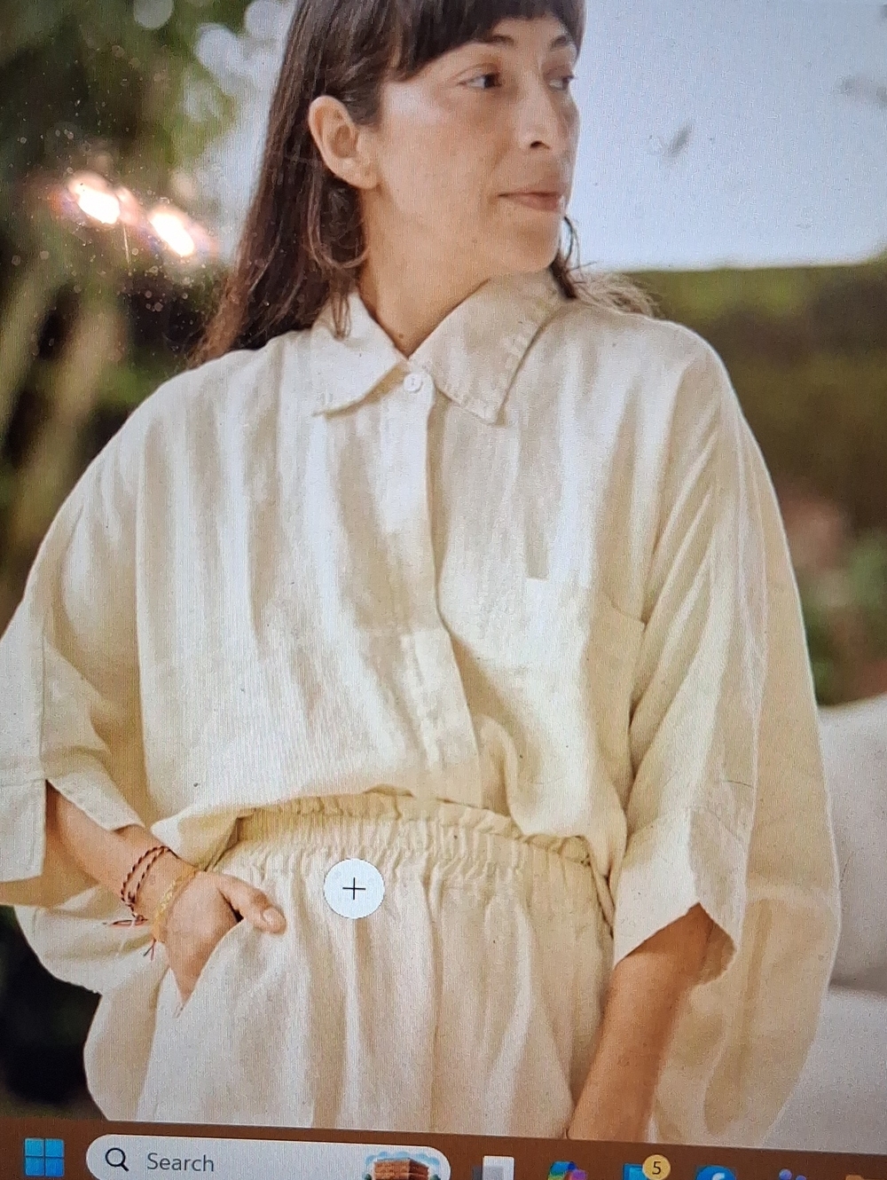 Myrah Penaloza Suka Top 100% French Linen Ovetsized Shurt S/M - Picture 7 of 7